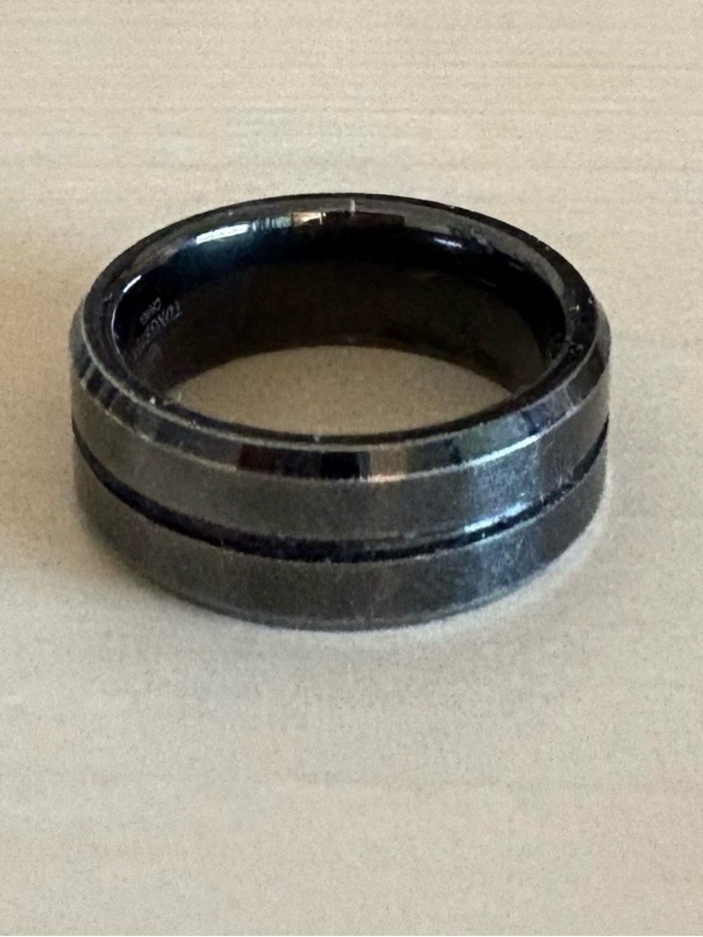 Men's Black Tungsten Ring